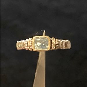 Blue Topaz and Diamond ring